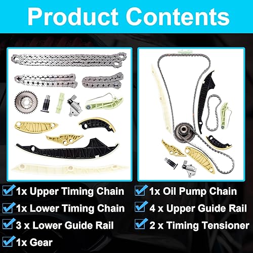 Miniatura 3 de Kit de herramientas de cadena de distribución del motor para Audi 2008-2015 2.0L A3 A4 A5 A6 Q3 Q5 S3 TT Quattro, para 2008-2014 2.0L Volkswagen