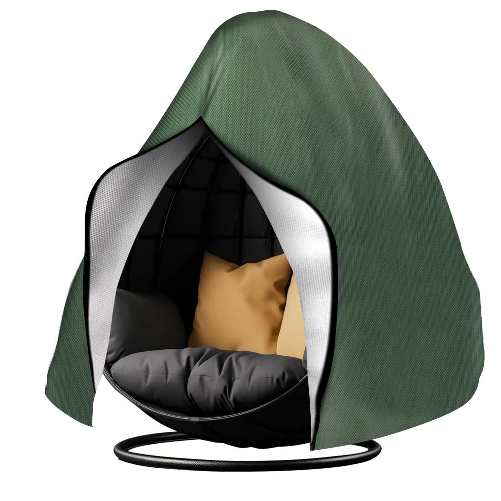 Gsjnhy Green Egg Chair Cover Waterproof Patio Hanging Egg Chair Cover Windproof Swing Slipcover With Zipper And Adjustable Hem Cord For Swing Hammock(,230X200cm)