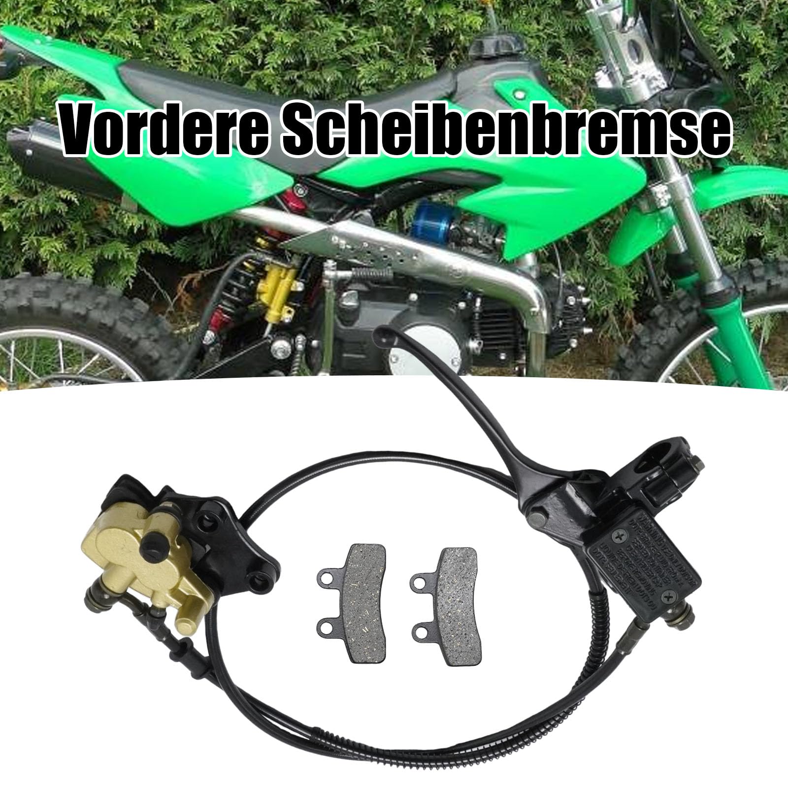 Vordere Scheibenbremse Hauptbremszylinder Bremssattel Mit Bremsbelägen Ersatz Für 50cc-150cc Dirtbike Pitbike