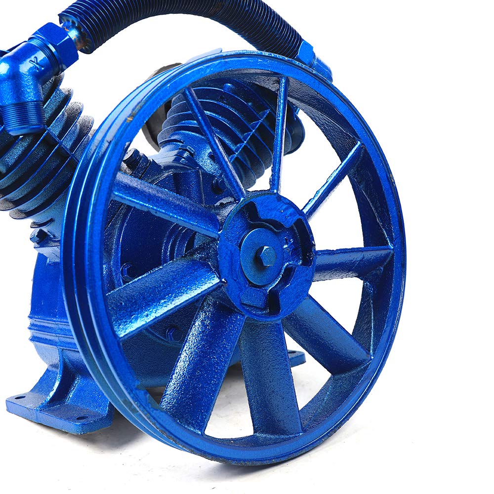 5,5HP Kompressor Aggregat mit Schalldämpfer, 2 Zylinder 115 PSI V-Typ Kompressor Luftkompressor-Pumpenkopf Kompressoraggregat Druckluftkompressor, 600L/min Luftkompressor-Kopf V-0.6/8
