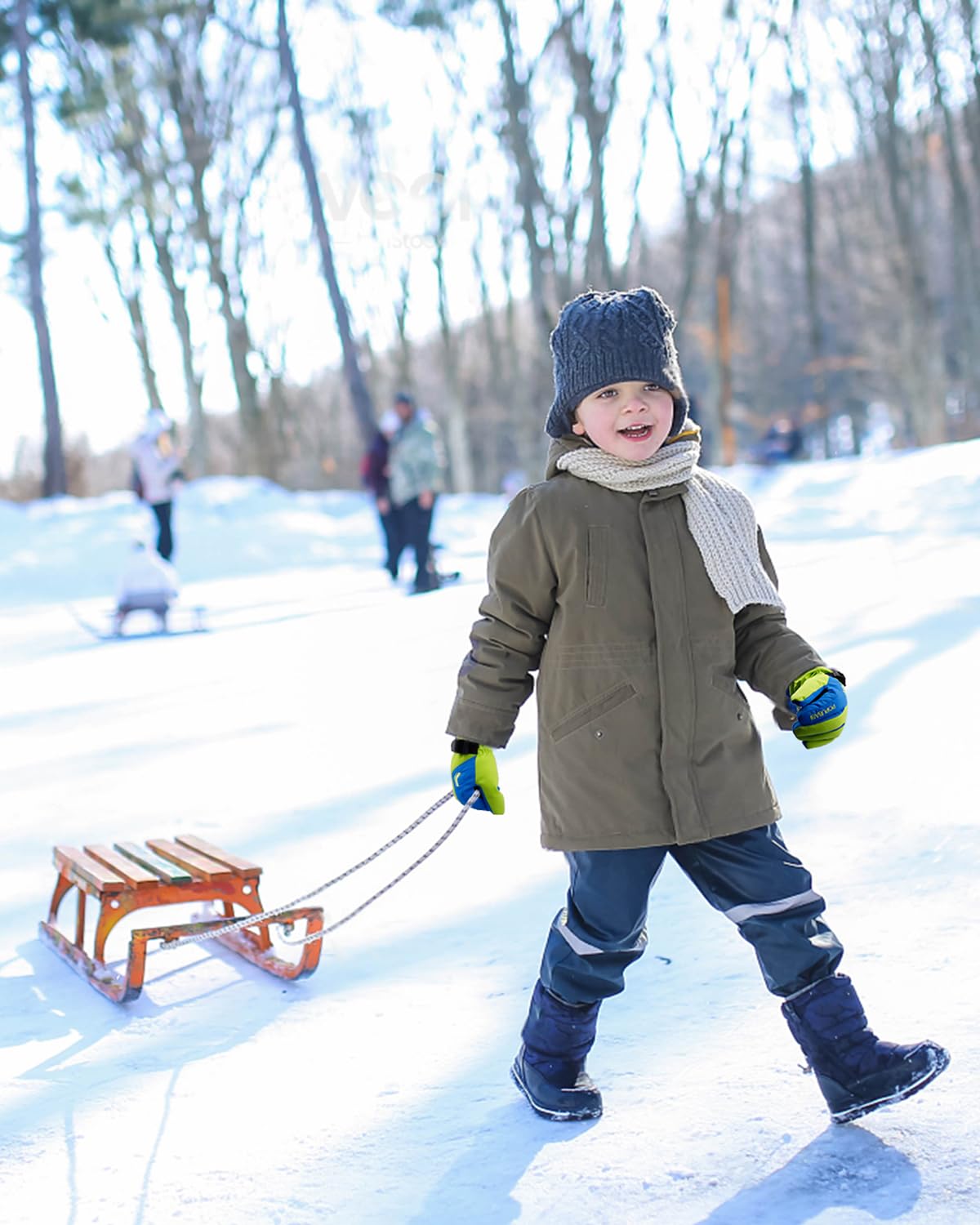 Guantes de Esquí para Niños, Impermeables y a Prueba de Viento, Cálidos para Snowboard y Ciclismo
