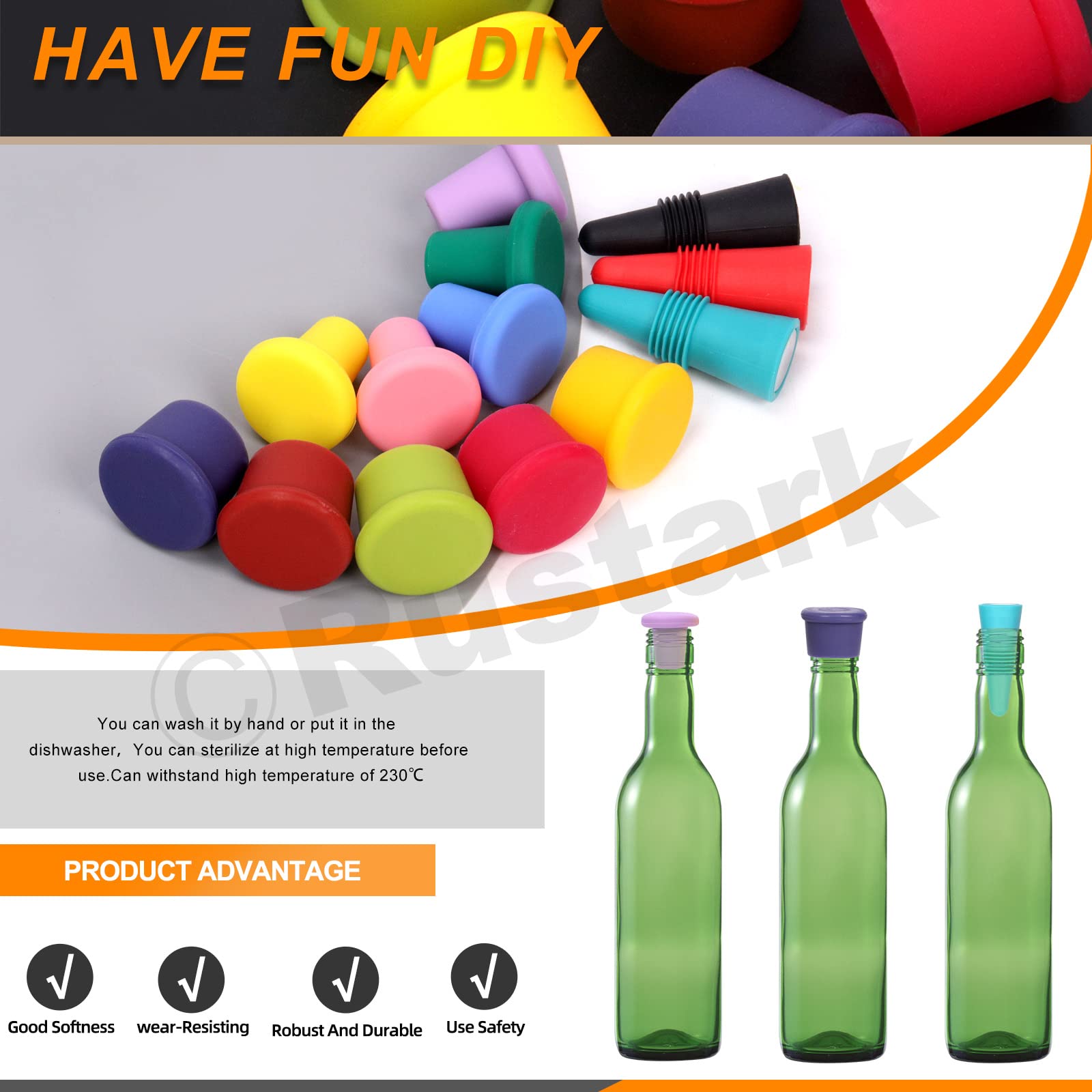 Lot De 3 Bouchons à Vin En Silicone - Styles Assortis