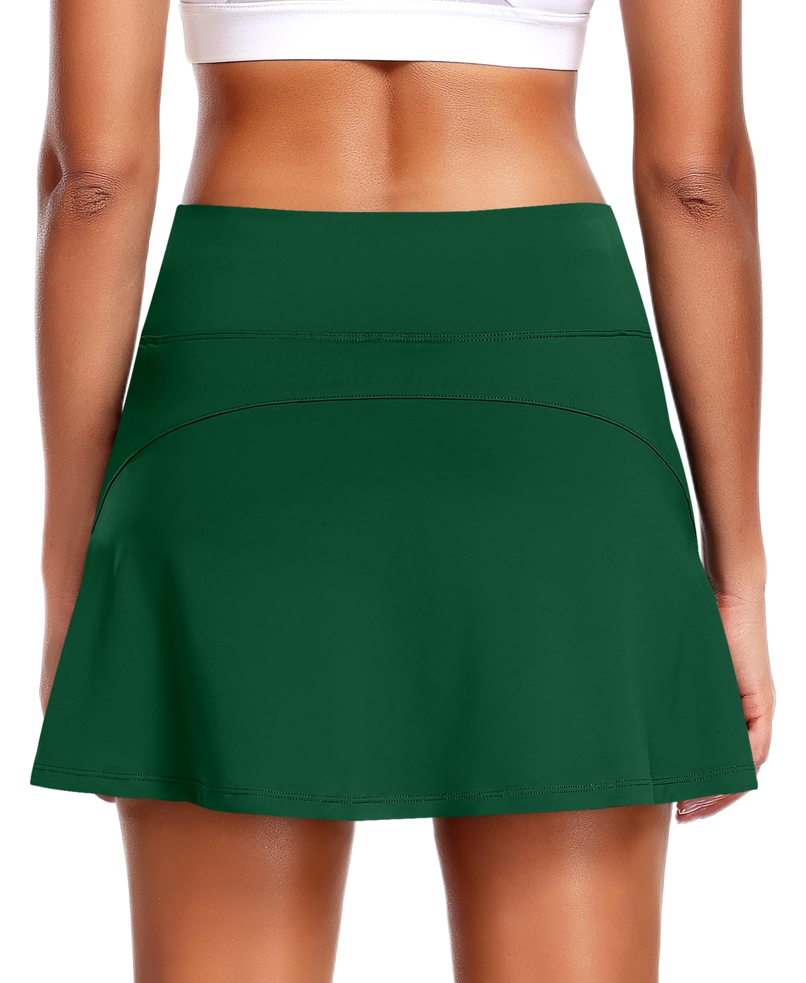 JoyGirl Faldas de tenis de 38 cm con pantalones cortos para mujer, falda de golf de cintura alta con bolsillos, minifaldas casuales