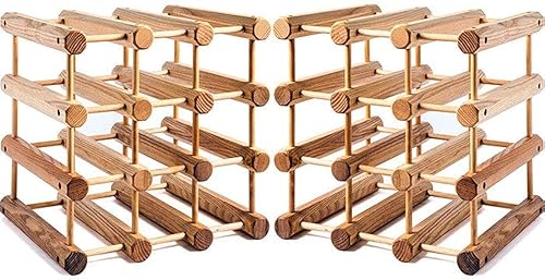 J.K. Adams Botellero de madera natural para 24 botellas