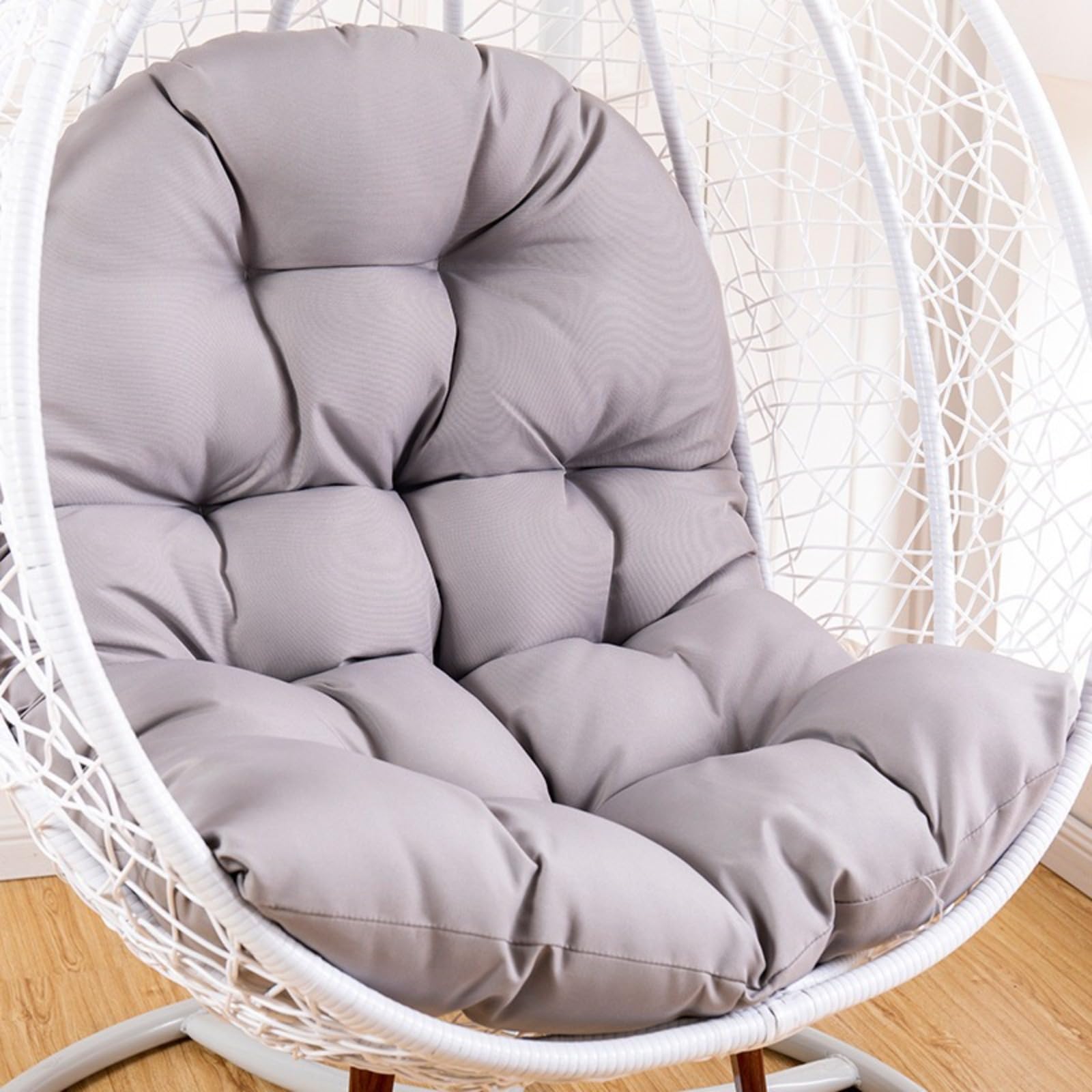 Cojín para silla con forma de huevo, 120 x 80 cm, relleno de PP algodón, cojín para sillón colgante, adecuado para jardines exteriores e interiores