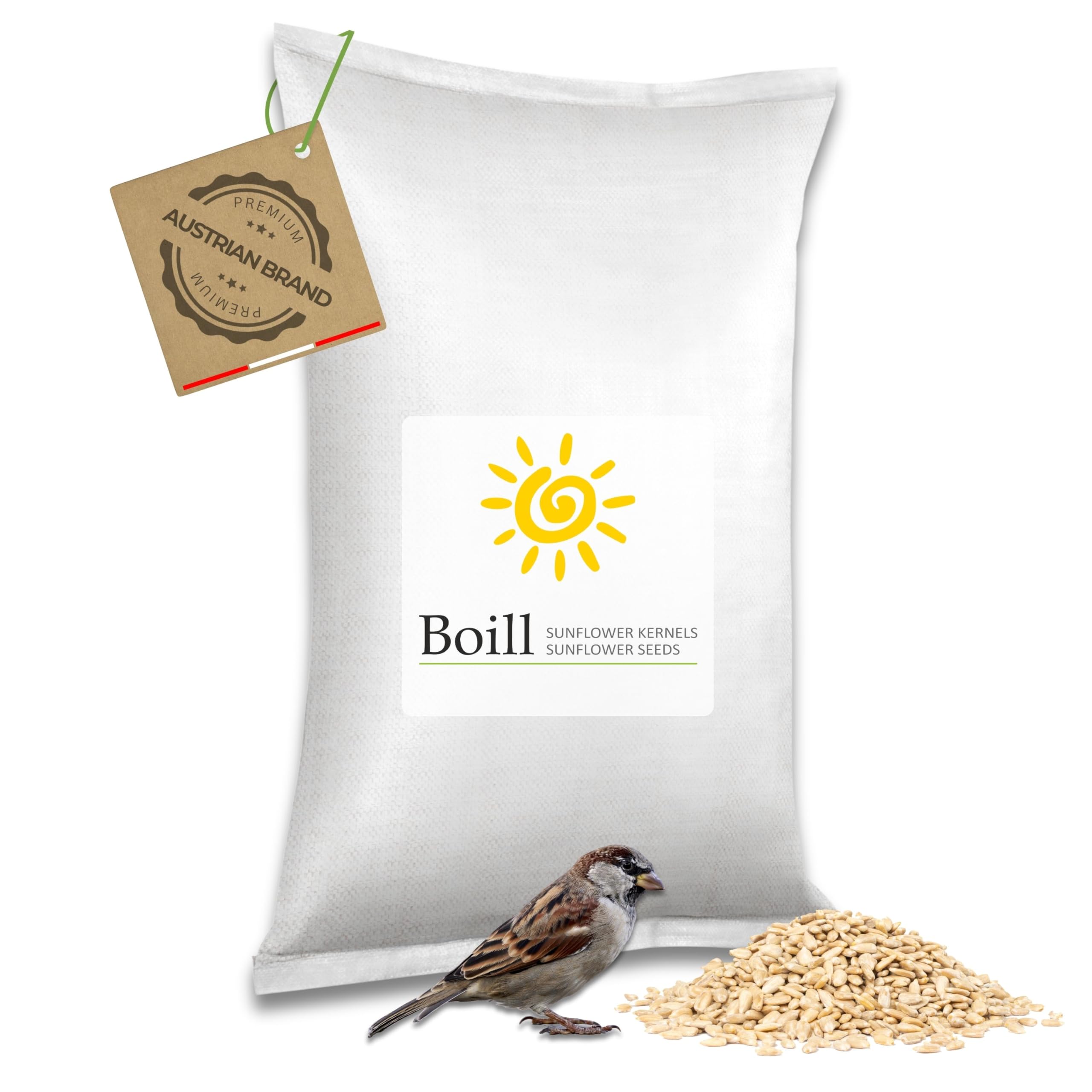 Boill/Sonnenblumenkerne geschält 25 kg - Vogelfutter direkt vom Hersteller, vogelfutter sonnenblumenkerne Neue Ernte 2025 ganzjahresfutter fettfutter ohne Staub im Sack