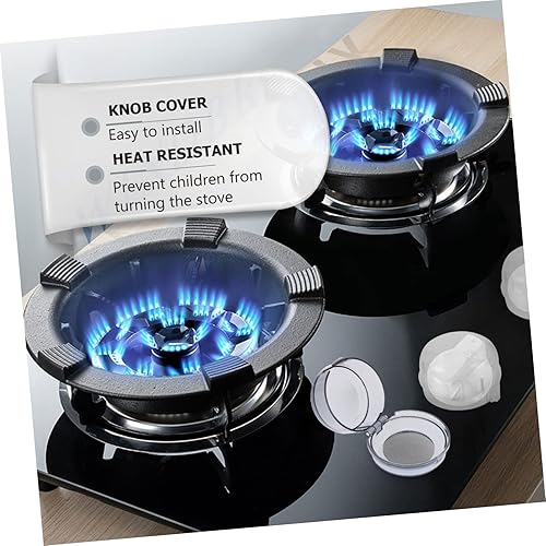 Miniatura 6 de 10 piezas de plástico cerraduras de protección tapa cubierta de seguridad transparente cocina niños a prueba de niños pequeños horno gas cubiertas