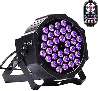 UKing UV Black Lights 72W 36 LED Par Light by Remote and DMX Controlled Ideal Blacklight Spotlight for Glow Fluorescent Party DJ Disco Bar Stage Lighting Shows