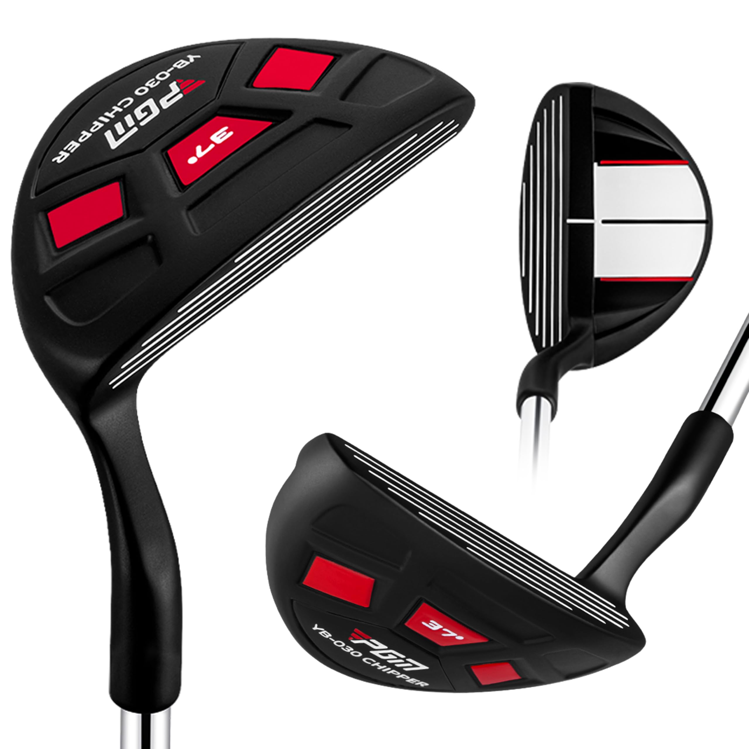 PGM 35" Golf Club Chipper 37° for Right Handed, Men and Women Chipping Putter and Wedge for Short Game Improvement Black