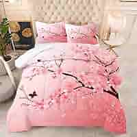 Amazon.com: CCoutueChen Pale Pink Floral Comforter Bedding
