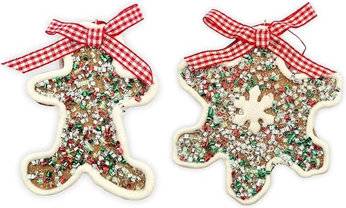 Miniatura 5 de Adornos festivos de galletas de jengibre y copo de nieve