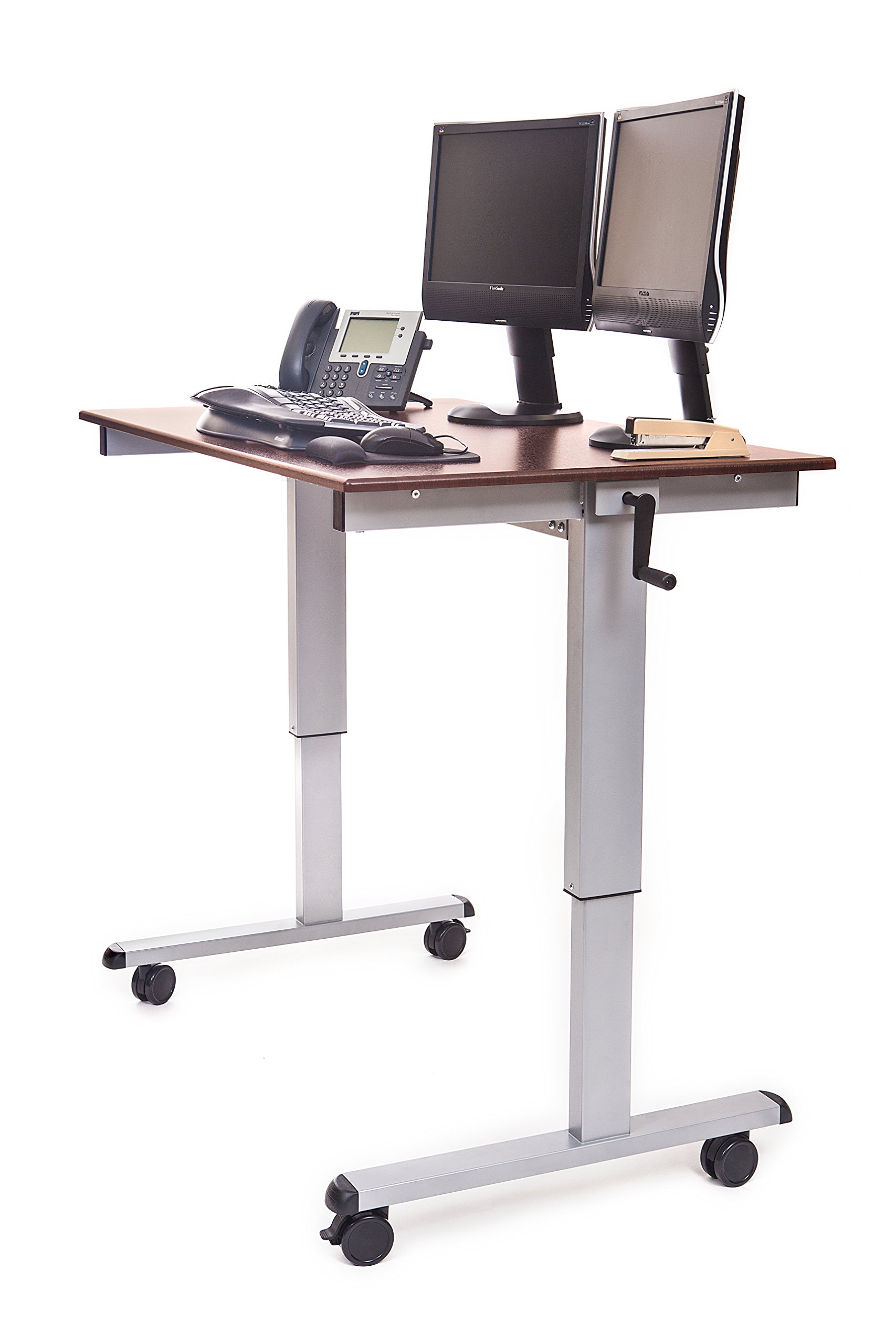 Luxor STANDUP-CF48-DW 48 High Speed Crank Adjustable Stand Up Desk — view 4