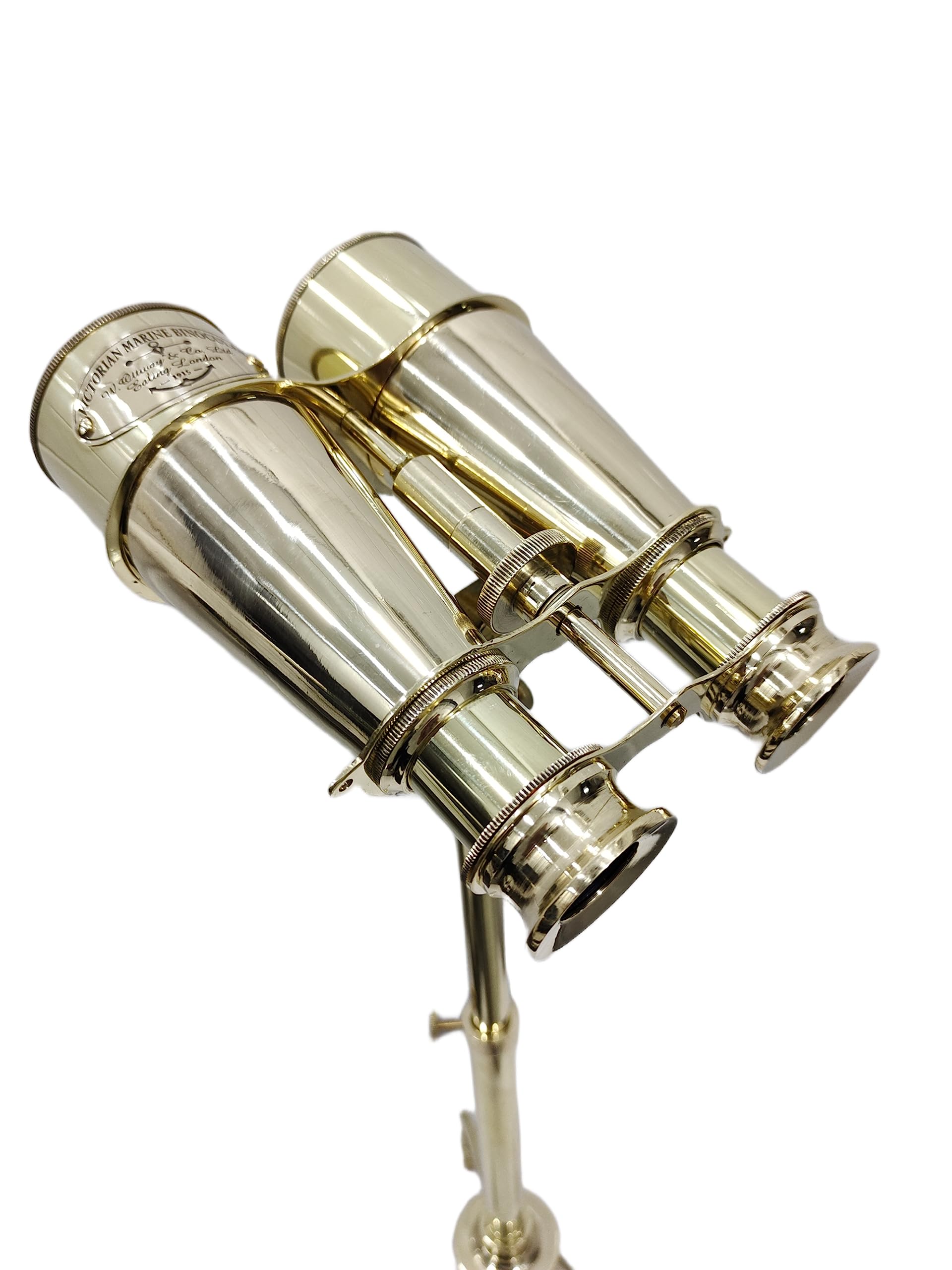 Fully Shiny Finish Brass Binocular Nautical Table Spyglass Maritime Decorative Adjatable Tripod Stand Beautifull Designer Home Decor Home & Office