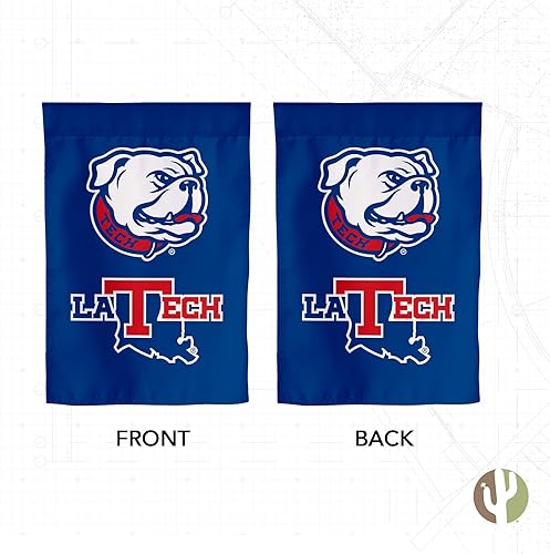 Miniatura 2 de Desert Cactus Louisiana Tech University LTU Bandera de jardín  19 x 12 pulgadas Louisiana Tech Bulldogs Banner, para exhibición al aire libre y