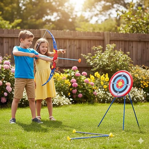Kids Archery Set - Bow + Arrows + Target Board