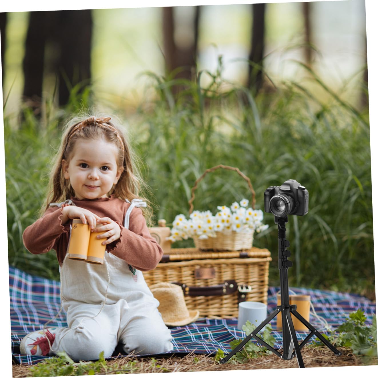 BESTonZON 1.28m Treppiede Fotografico Regolabile Alluminio Per Smartphone e Live Streaming Supporto Leggero e Stabile Per Fotocamere e Treppiede Design Pratico e Resistente Compatibile Con