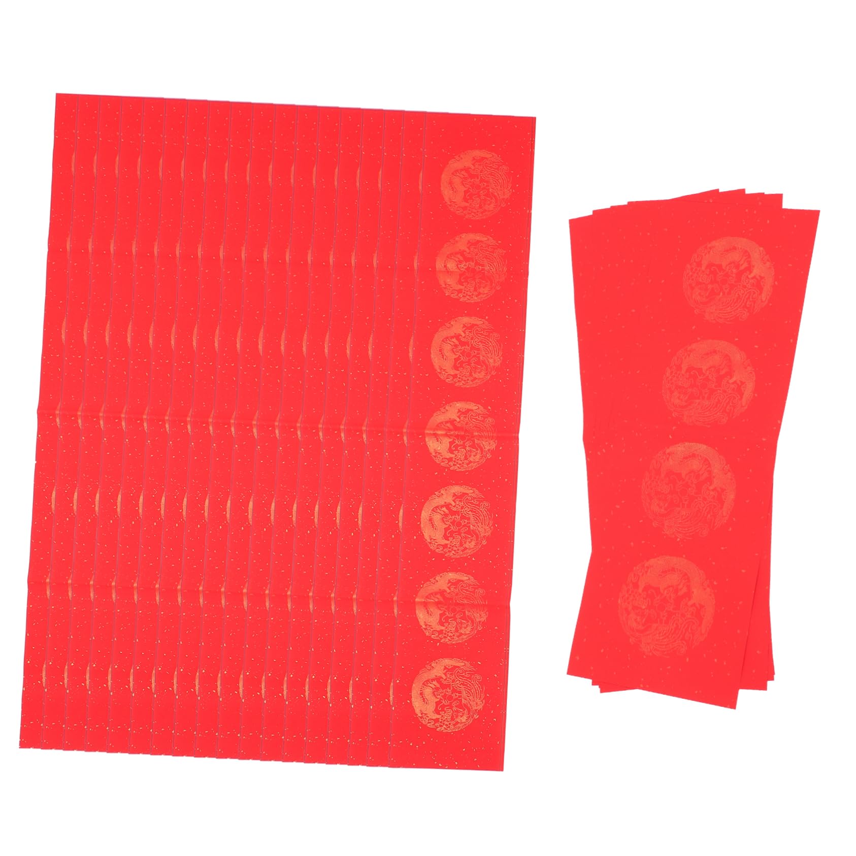 couplets Set， Chinese New Year Decoration,30pcs Blank Couplet Ink Brush Paper Banner Front Door Sign Spring Couplets Chunlian