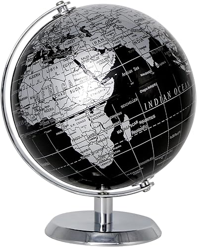 Miniatura 6 de Mini globo mundial de 5.5 pulgadas, decoración de escritorio educativageográficamoderna, arco y base de acero inoxidable, para escuela, hogar y