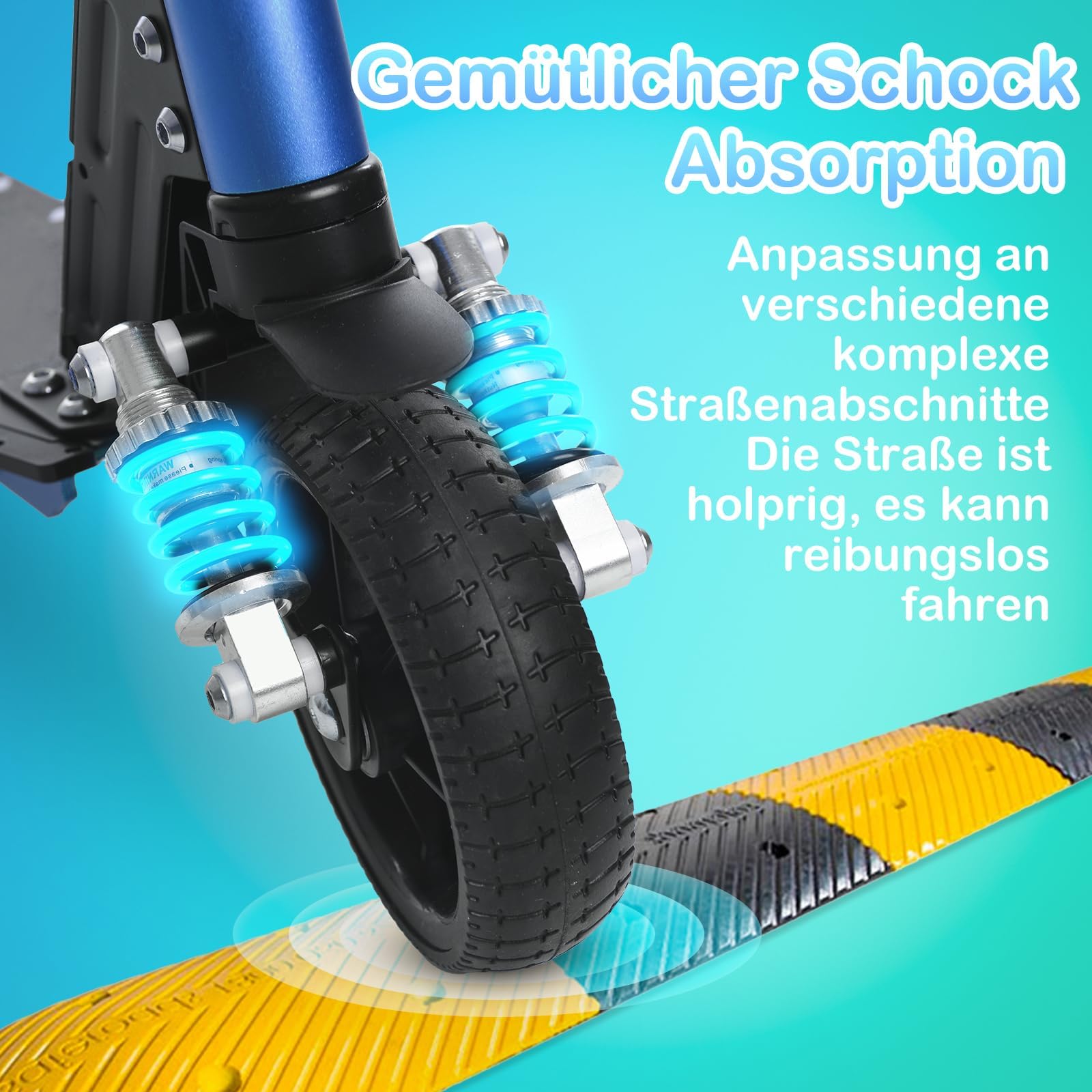 Elektroroller Kinder ab 6-12 Jahren,E Scooter mit Bunter Regenbogenlicht,5-8KM Reichweite,Faltbarer Elektro Scooter Kinder,130W Elektroscooter,Geschenk für Kinder und Jugendliche