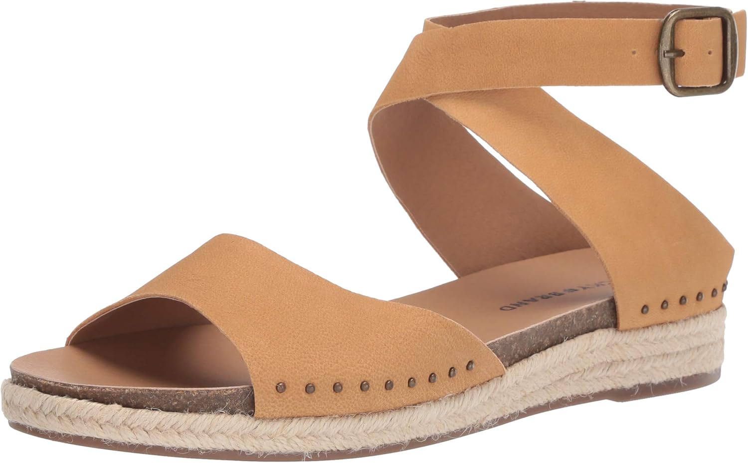 Lucky Brand Women's GLADAS Espadrille Wedge Sandal, Light Desert, 6.5 M US