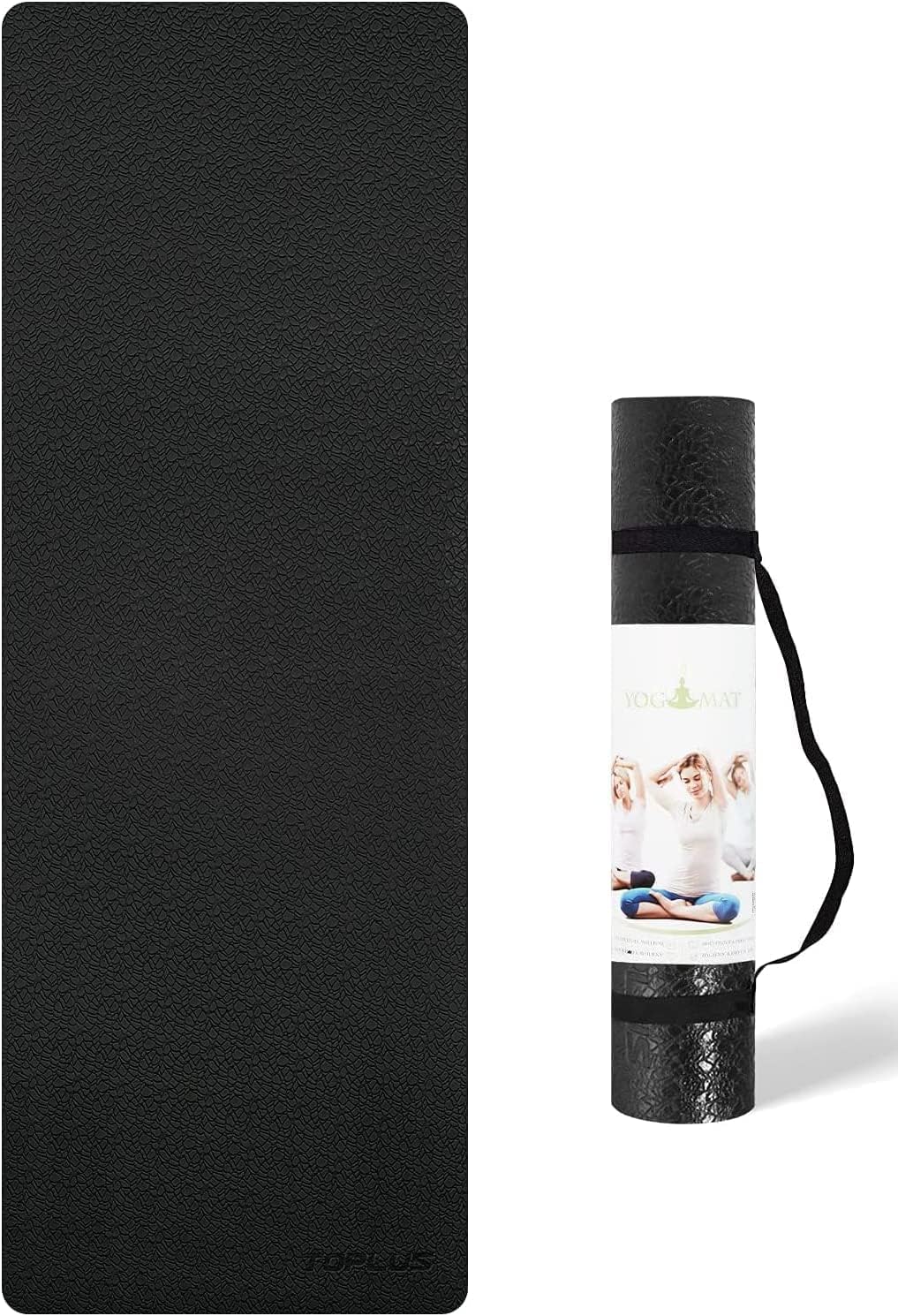 Yoga Mat, 1/4 inch Thick Yoga Mat DoubleSided Non Slip Eco