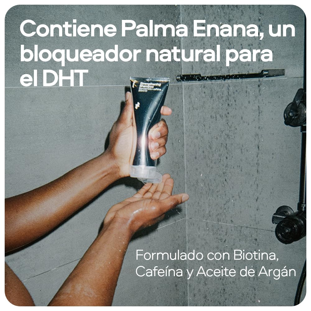 Sons Champú Crecimiento Cabello Hombres 200ml Bloqueador DHT Fórmula Engrosante Saw Palmetto Aceite Argán Cafeína Romero