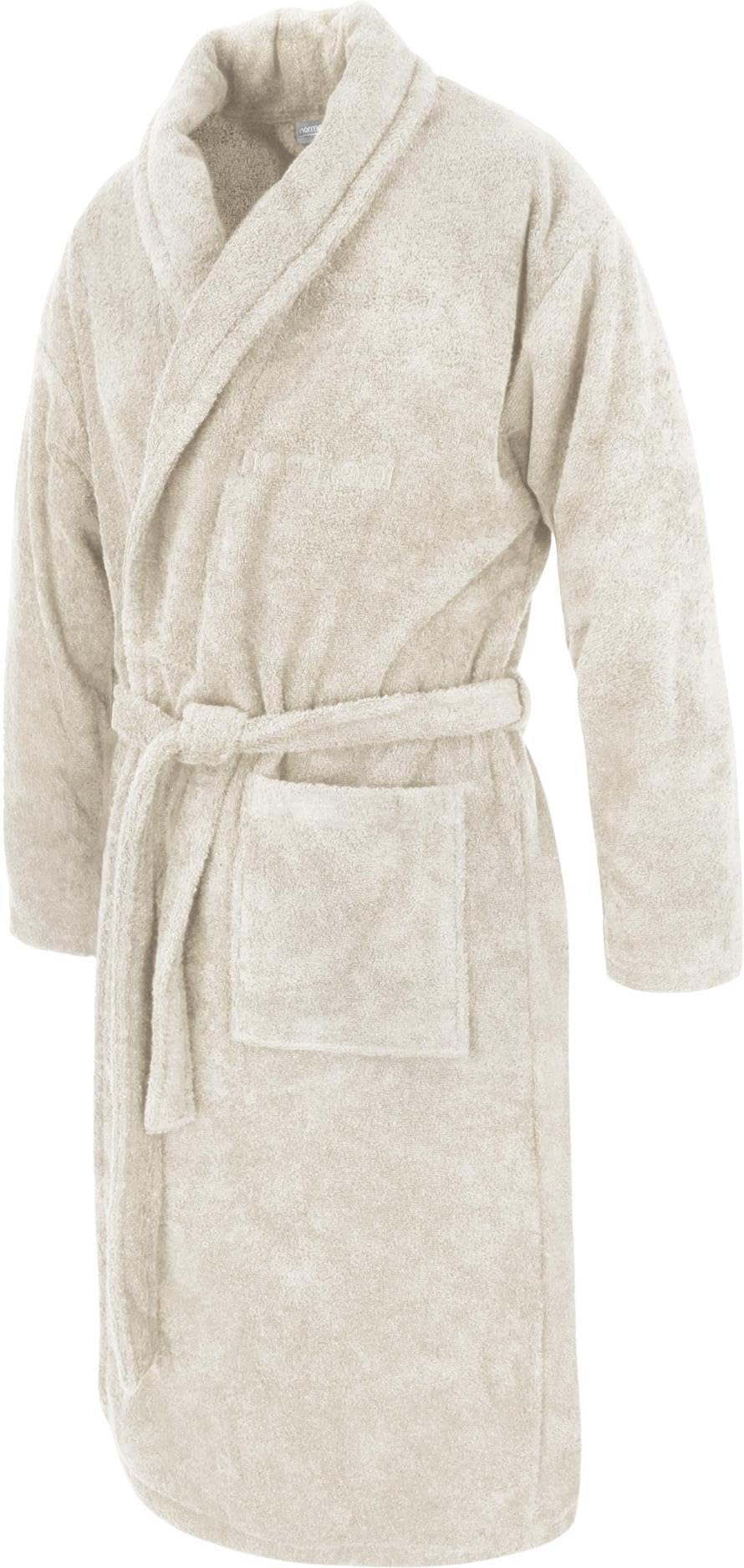 normani Damen und Herren Frottee Baumwoll Bademantel - Saunamantel aus extra dicker Baumwolle 450 g/m² - wadenlanger Morgenmantel