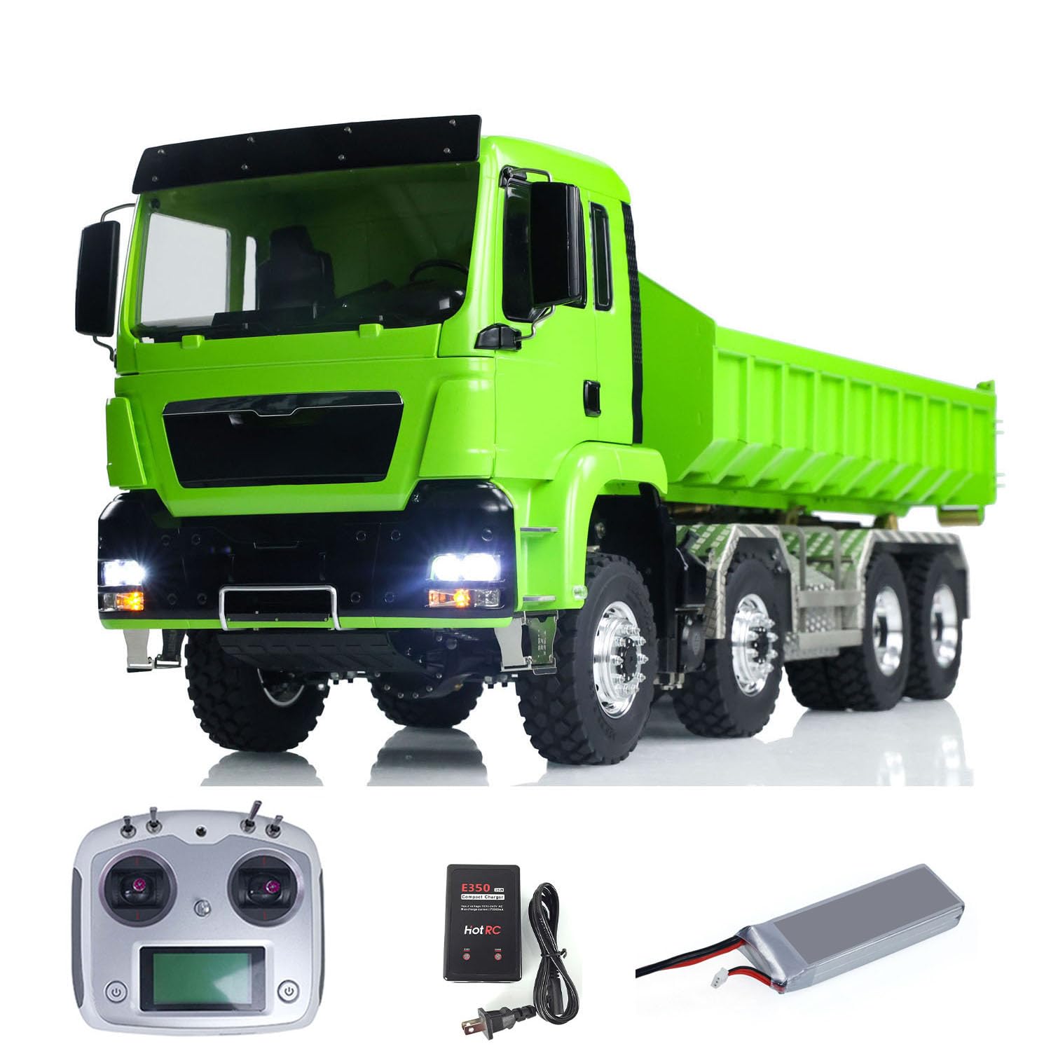 TOUCAN RC HOBBY 1 14 LESU TGS RC Hydraulic Roll On Off Dump Truck 8x8 Metal Chassis Dumper