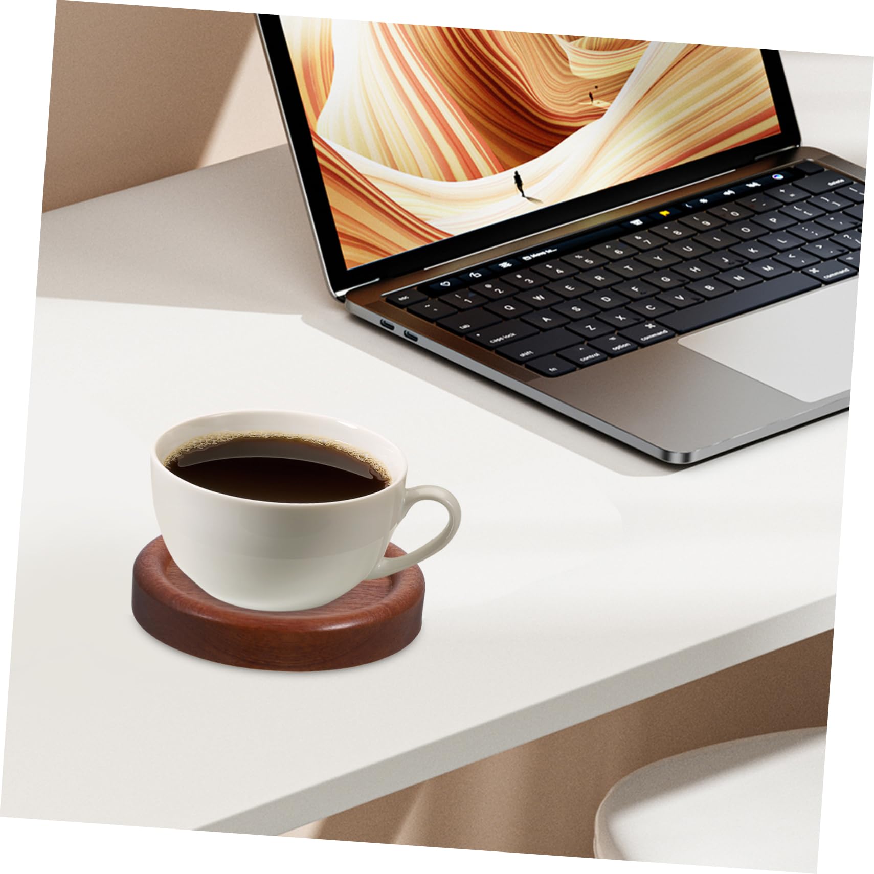 20 Pcs Dessous De Verre Rétro en Bois Massif sous-Verres en Bois pour La Maison Dessous De Verre Tapis De Tasse en De Tasse Anti-Brûlure De Tasse À La Maison