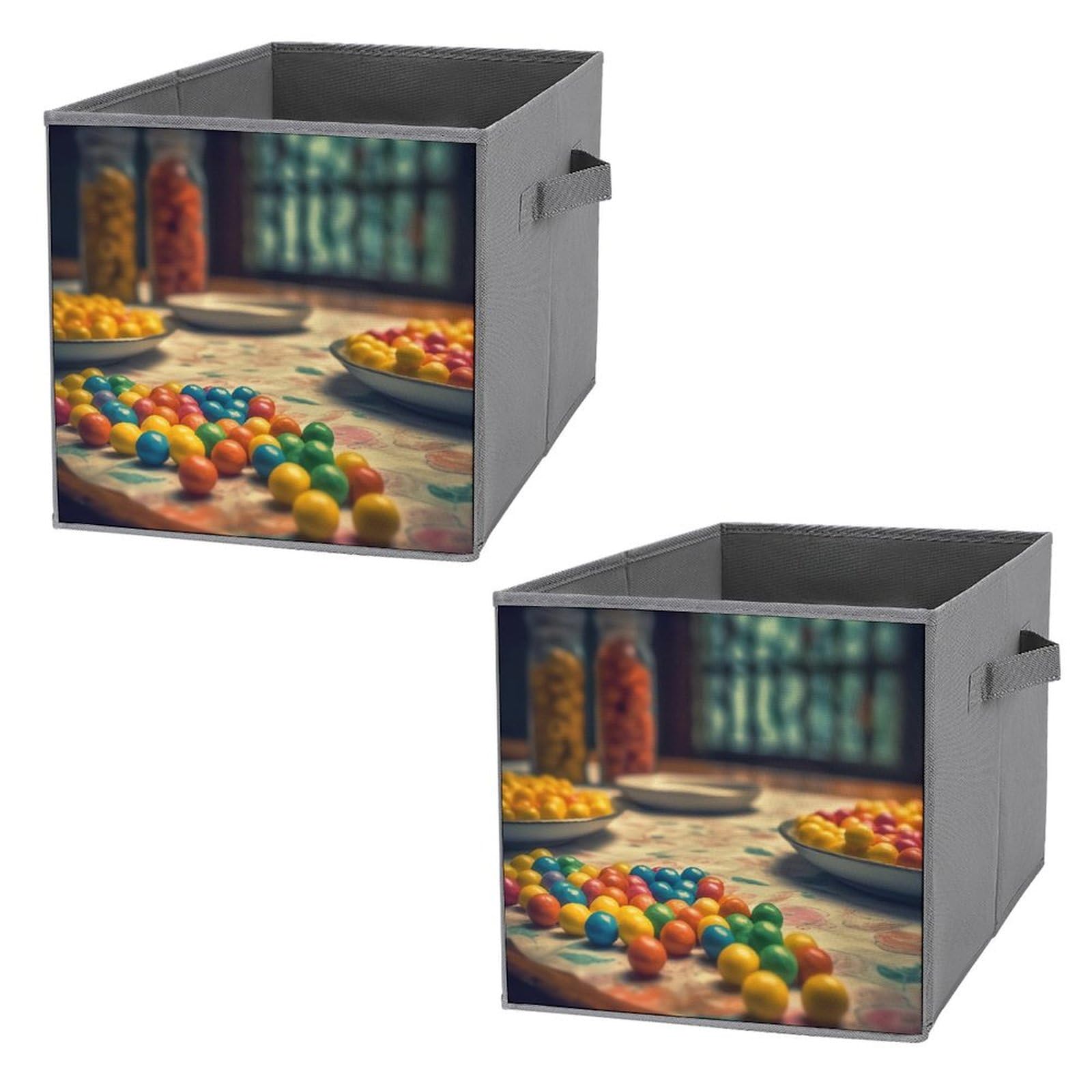 Paniers de rangement pliables pour étagère et placard de salon