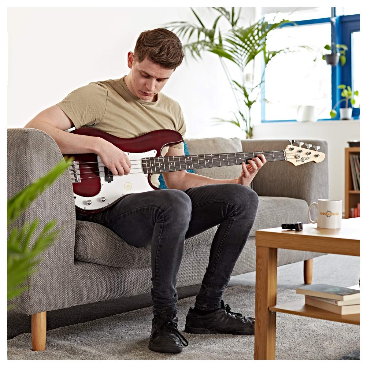 Basso LA di Gear4music, Rosso