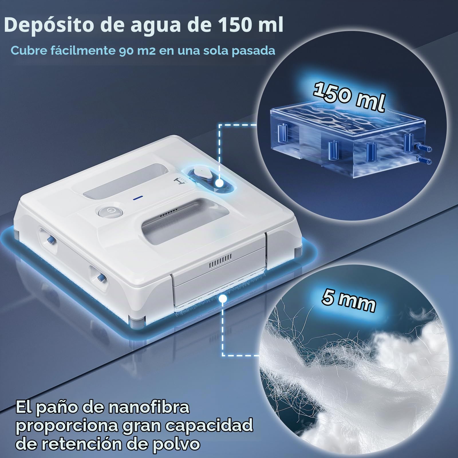Robot limpiacristales HUTT A1 150 ml Blanco