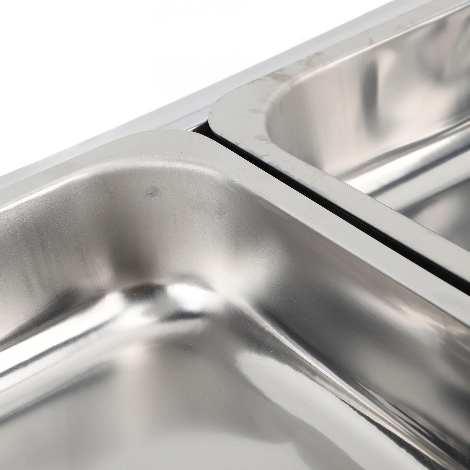 Bewinner Scaldabuffet Commerciale in Acciaio Inossidabile con 2 Scomparti per Catering, con Fornello a Etanolo, Scaldavivande Elettrico a Doppia Pentola con Isolamento a Base d'Acqua per