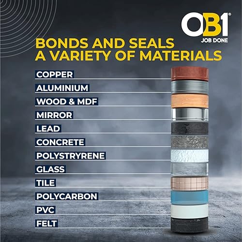 Miniatura 5 de OB1 Sellador y adhesivo de construcción multisuperficie, excelente resistencia química, resistente al agua, resistente a la intemperie, (paquete