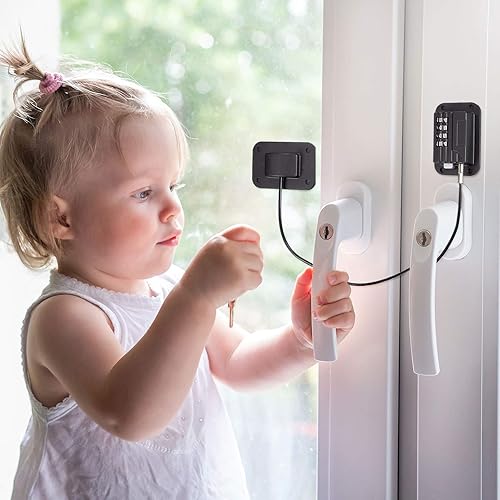 Miniatura 7 de Jetec Cerradura de refrigerador con 4 números codificados para congelador, cerradura adhesiva para puerta de refrigerador, cerradura de seguridad