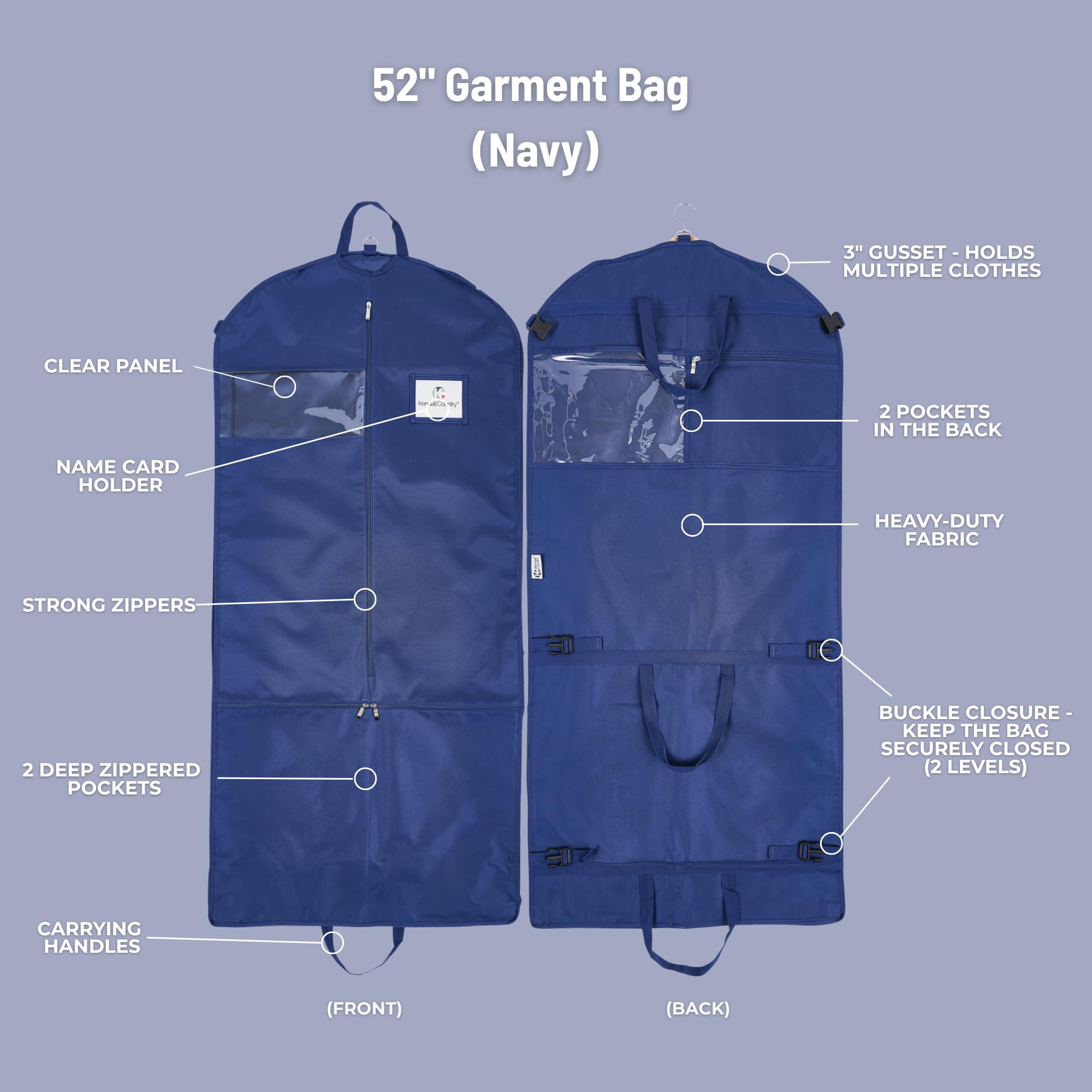 Wodoszczelna wisząca torba na ubrania 132 cm, torba na ubrania z klinem, 4 kieszenie i boczny zamek błyskawiczny na kostiumy taneczne, sport, łyżwiarstwo, teatr, konkursy piękności i nie tylko od Kendall Country (Środkowa noc)