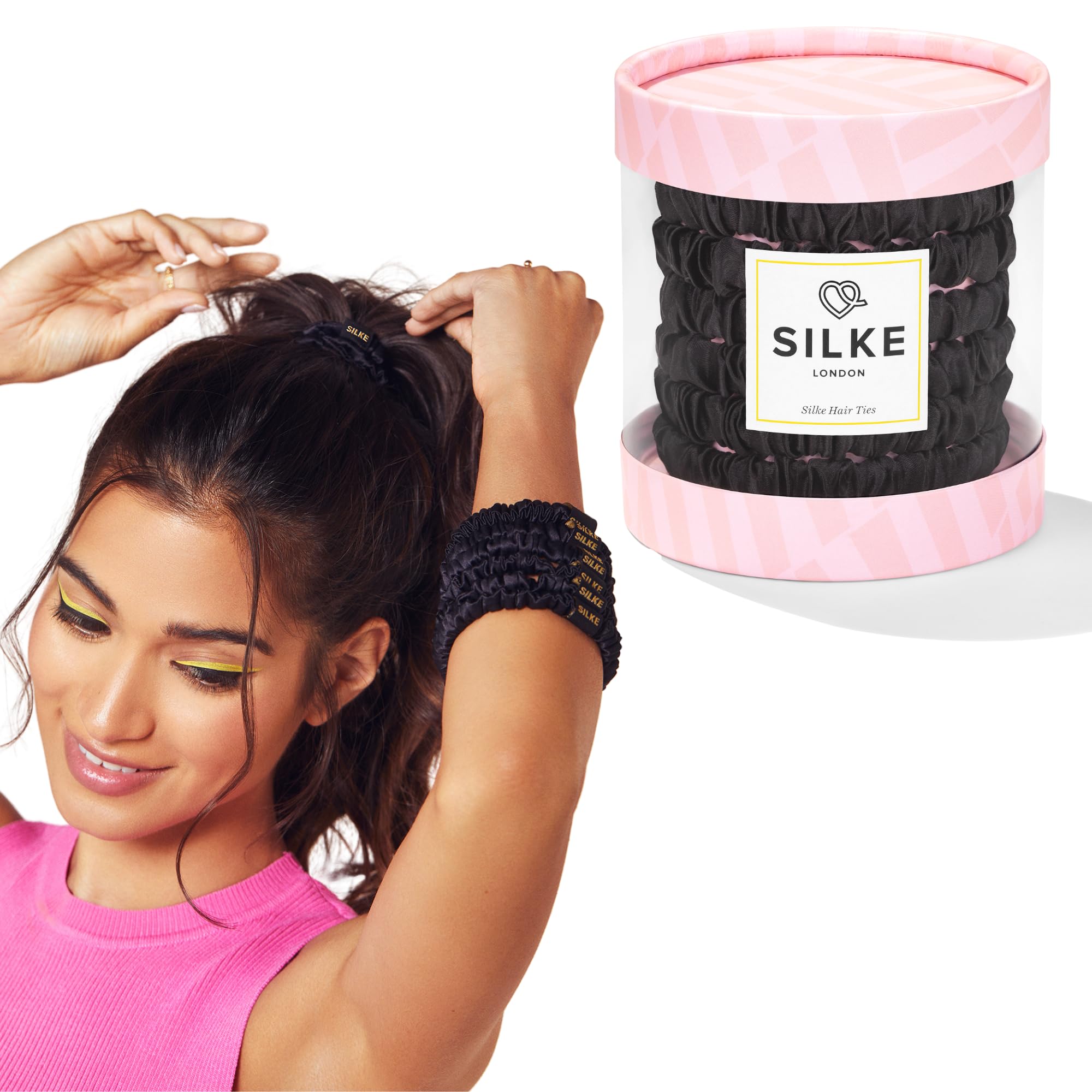 SILKE London Silk Scrunchies - Cleopatra (6 Pack) - Luxurious