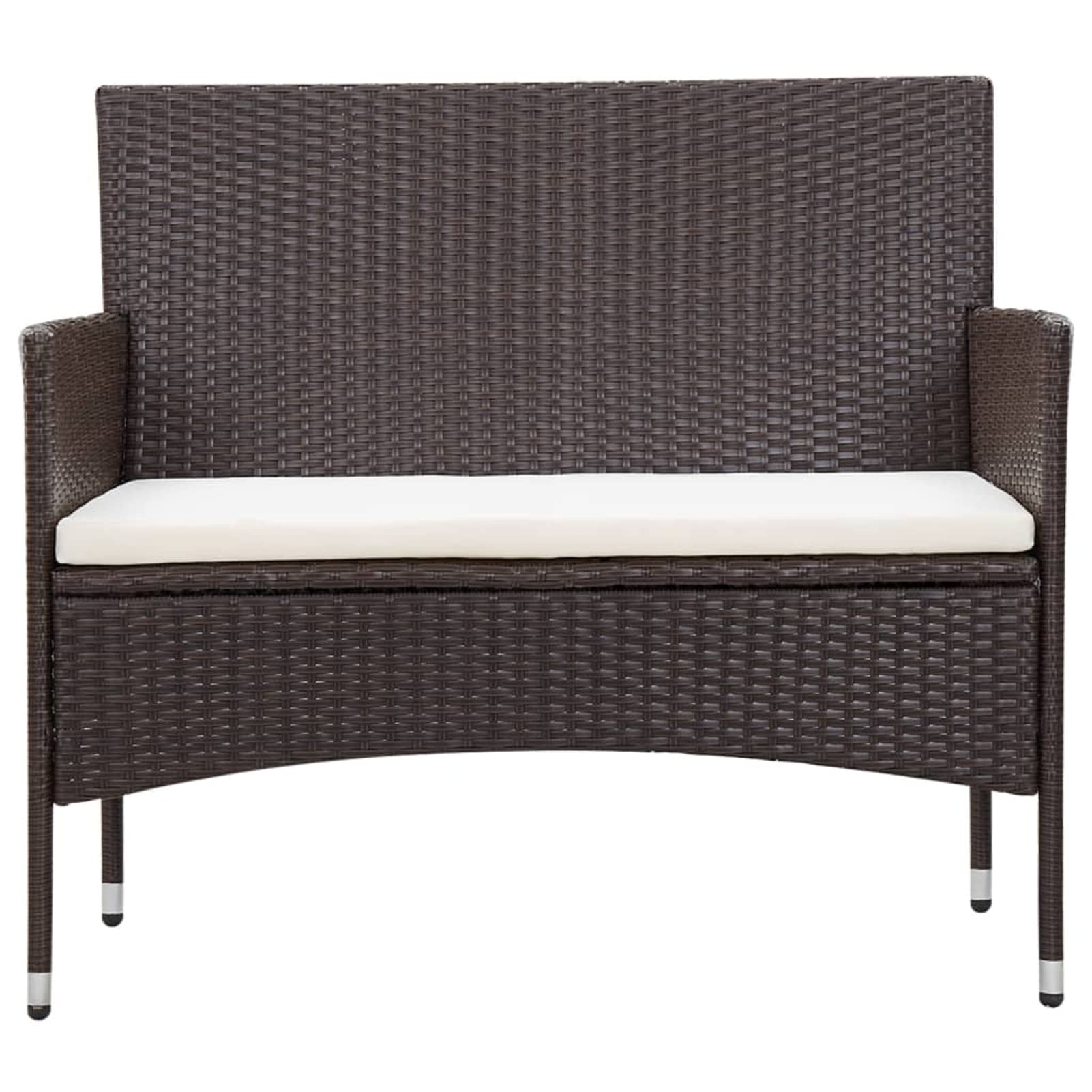 Set Muebles de jardín 5 Piezas y Cojines Set de jardín Muebles Jardin Exterior Conjunto Jardin Garden Furniture Set jardín ratán sintético marrón
