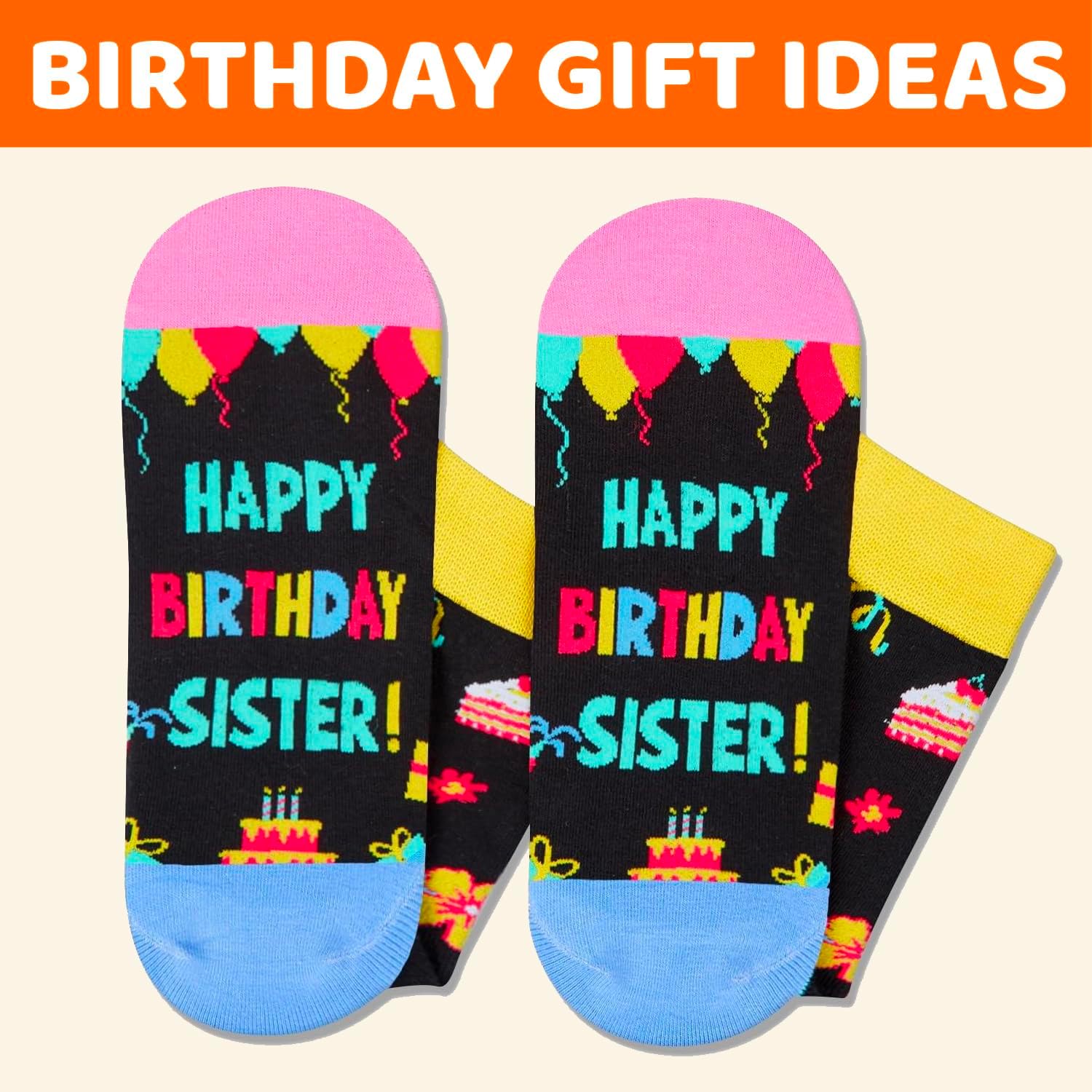 HAPPYPOP Birthday Socks for Women - Gifts for Sister Cousin Niece Aunt Grandma Mom - Image 4