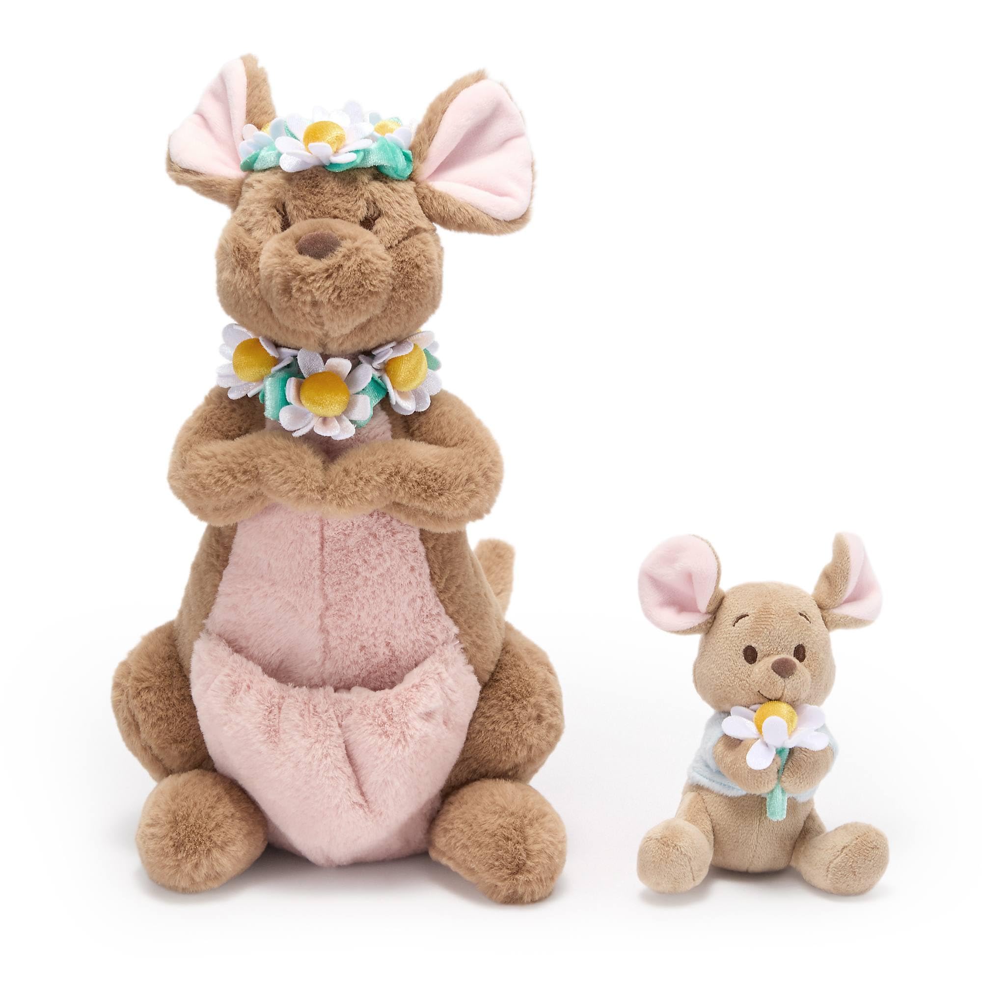 Disney Store Official Kanga and Roo Floral Special Edition Medium Soft Toy – Winnie the Pooh Plush Collectible 18 cm