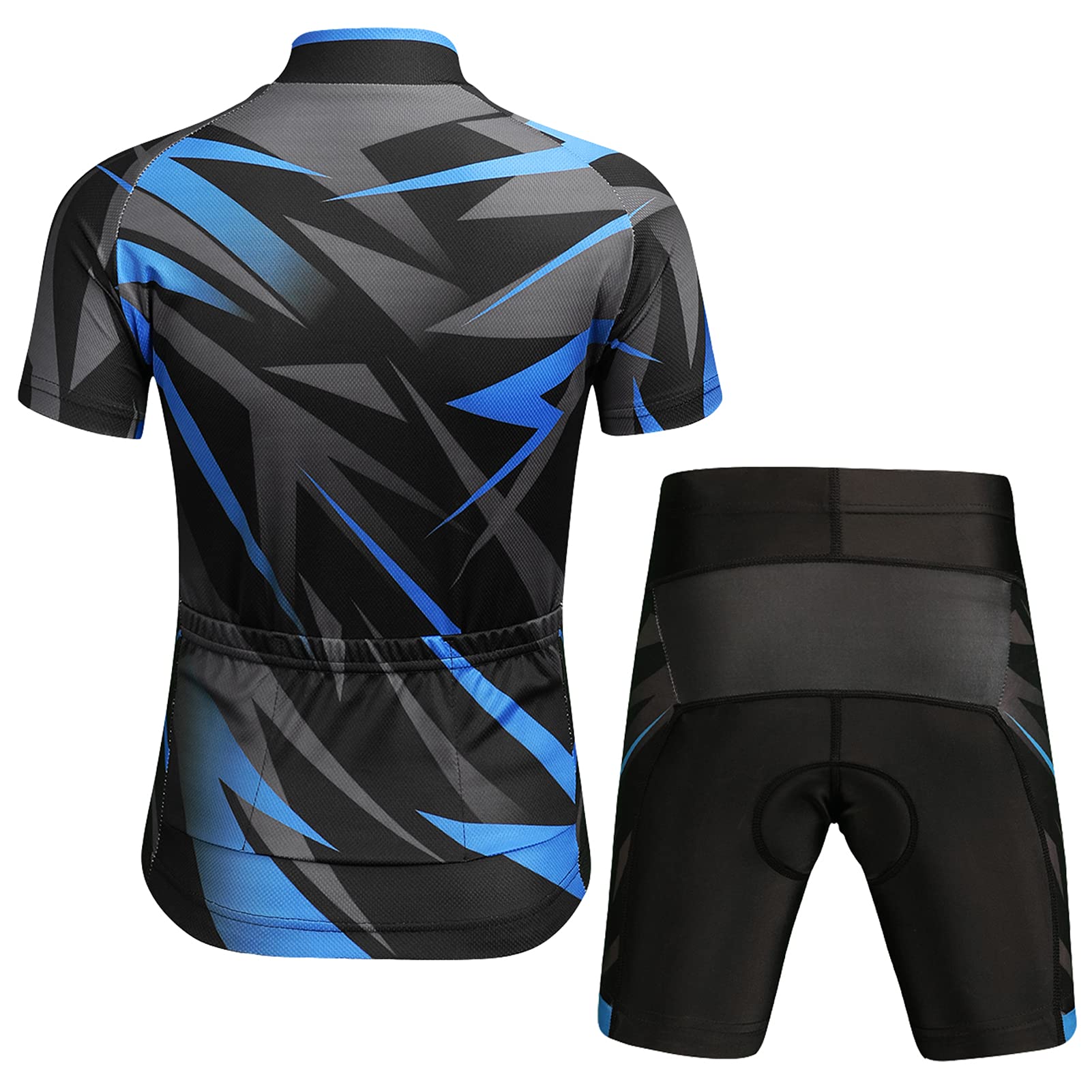 Jersey Maillot de Ciclismo Camiseta de Bicicleta de Manga Corta + Pantalones Cortos Traje Ciclismo para Niños Niñas