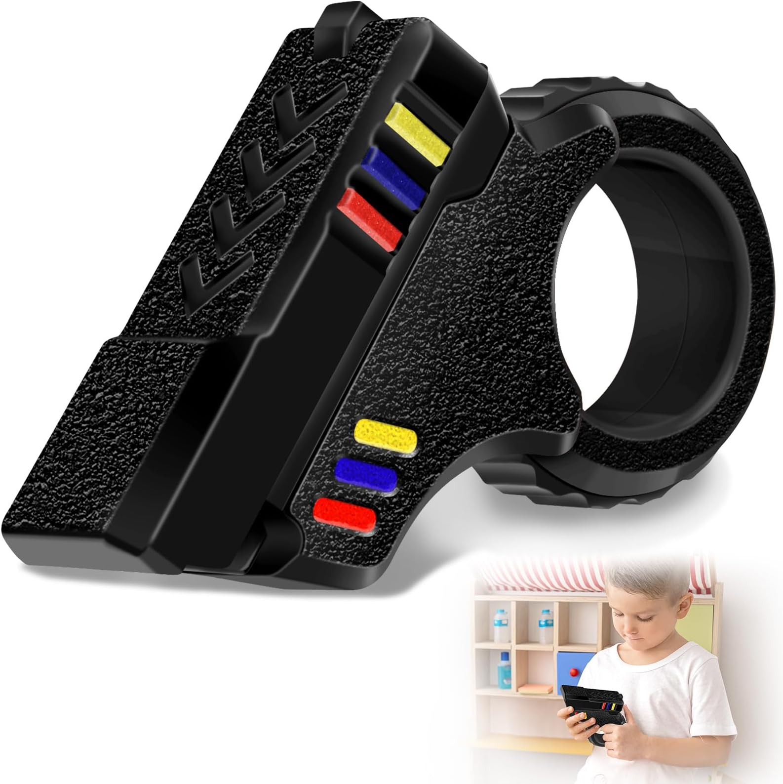 Fidget Gun Toy, Stress Anxiety Pressure Relieving Toy, 3D Printed Fidget Toy, Office Desk Toys, EDC Gyro Finger Toy, Gift Idea for Boyfriend Him Man