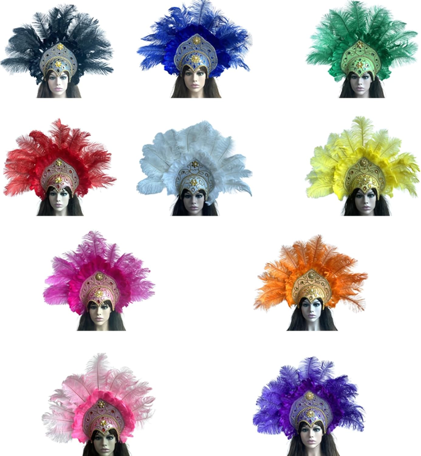 1920S Feathered Headband for Flapper Costume Accessory Props Hairband Festival Celebration Stage Headwear Stage