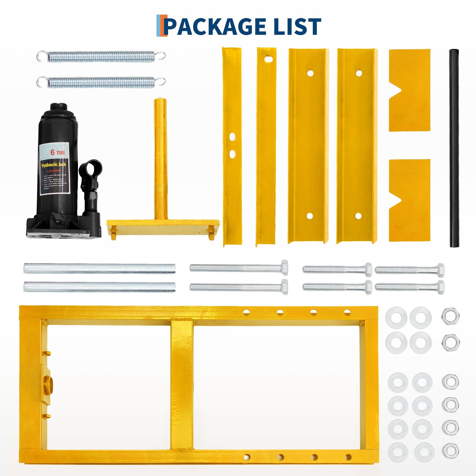 Garvee Robuste 6T Hydraulikpresse H-Rahmen – Schwerlast Werkstattpresse mit 2 Stahlplatten & 4-fach verstellbarem Bett – Perfekt für Metallbearbeitung, Lagerauspressung, U-Gelenke & Automobilreparatur