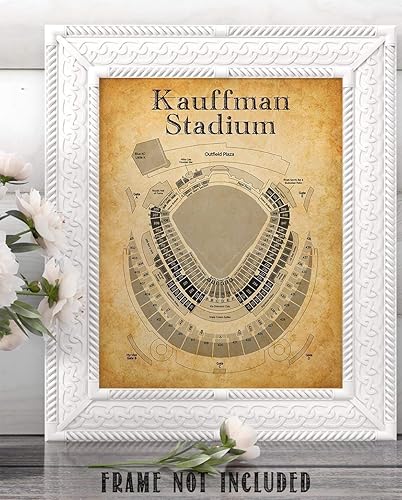 Miniatura 8 de Baseball Decor - Kauffman Stadium of Kansas City Baseball Seating Chart - Baseball Wall Decor 11x14 Unframed Art Print - Great Baseball Room Decor &
