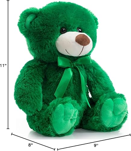 Miniatura 9 de WENMOTDY Oso de peluche súper color para niños novia familia azul 14 pulgadas