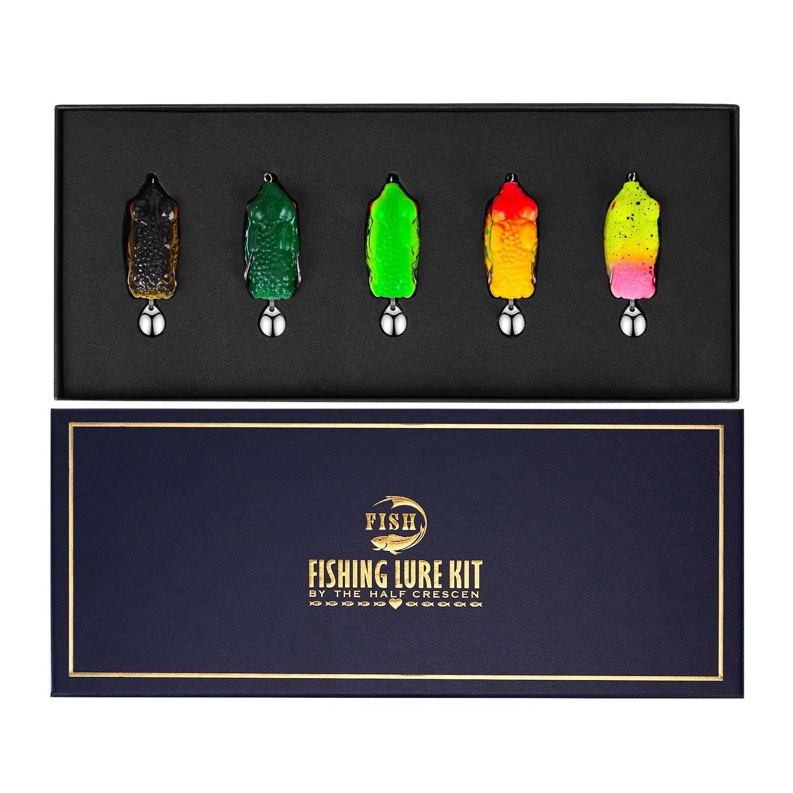 HALF CRESCEN 5PCS Frog Lures