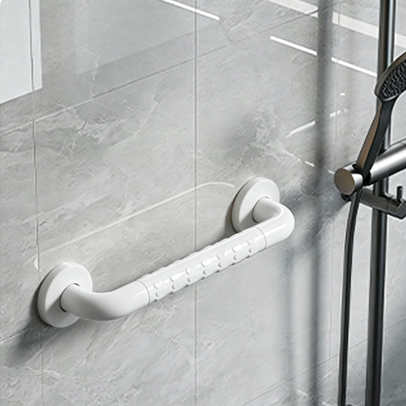 FKXSXAZ Shower Hand Rail with Anti Slip Grip, Bathroom 18in 22in 26in Support Assist Grab Bars for Seniors Disabled, Indoor Corridors Safety Wall Mount Handrails(A,58cm(22.83in))
