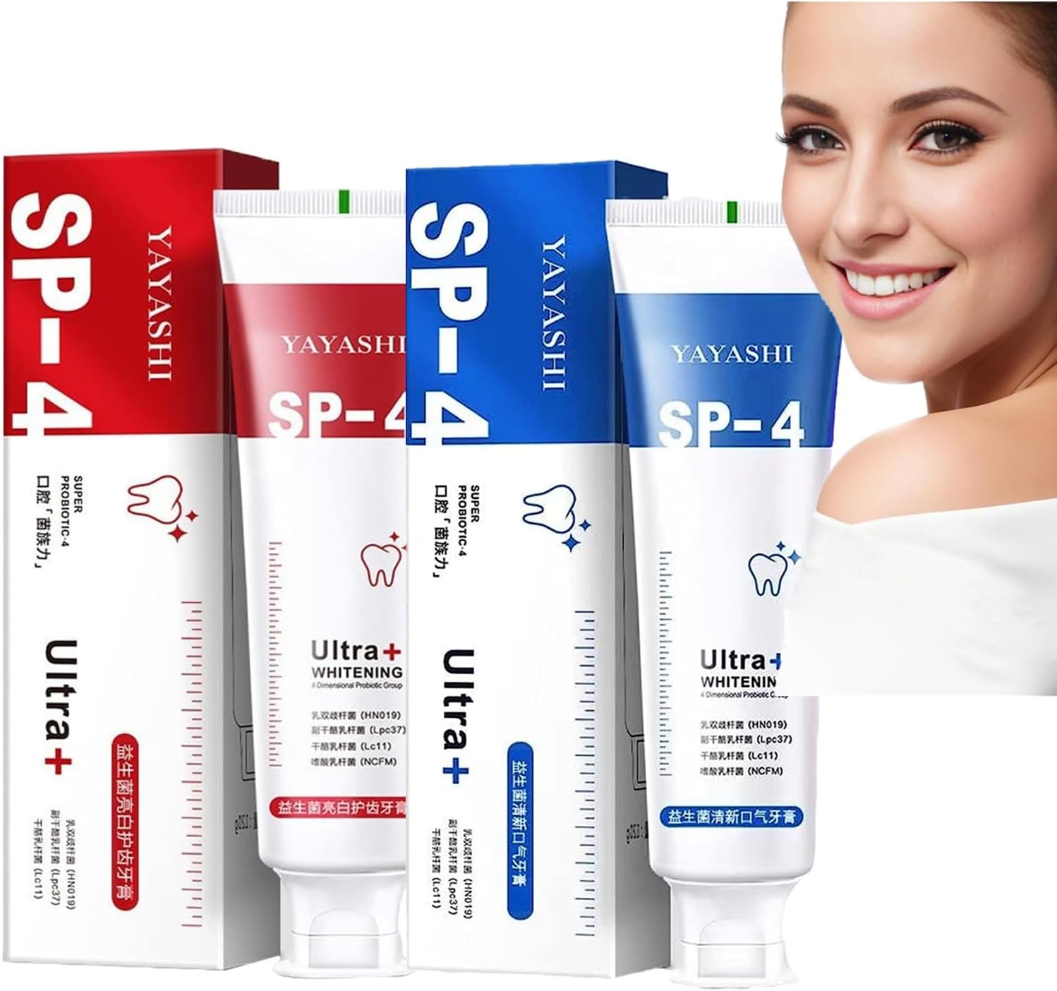 Yayashi Sp4 Toothpaste, Yiliku Sp4 Probiotic Toothpaste, All SmilesBrightening