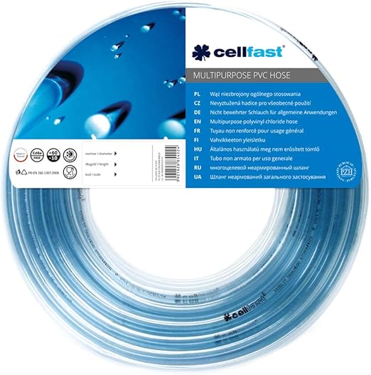 Cellfast Wąż Techniczny Niezbrojony - Wielofunkcyjny - Przesył Środków Ochrony Roślin i Płynów Spożywczych - PVC - 4 x 1 mm - Długość 5 m